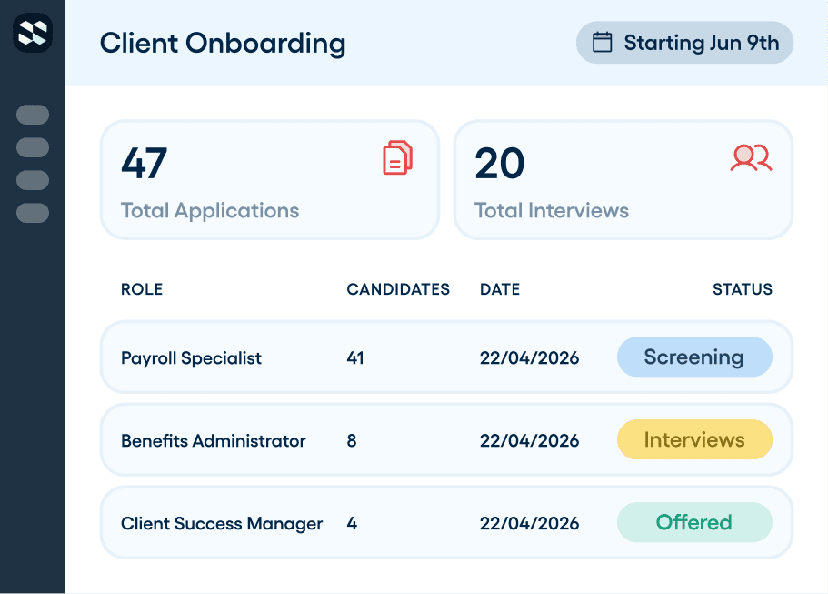 Client hiring support